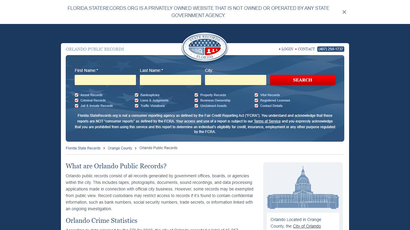 Orlando Arrest and Public Records | Florida.StateRecords.org